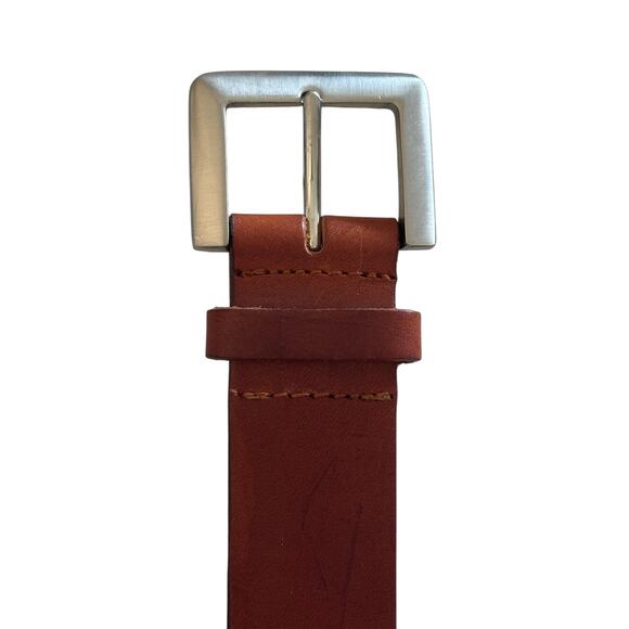 G.H. Bass & Co Belt 5100 Brown Unisex Sz M 32 Leather 1 3/8" - Picture 2 of 10